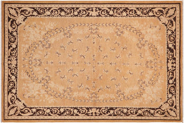 handmade Traditional Kafkaz Chobi Ziegler Rose Charcoal Hand Knotted RECTANGLE 100% WOOL area rug 6 x 9